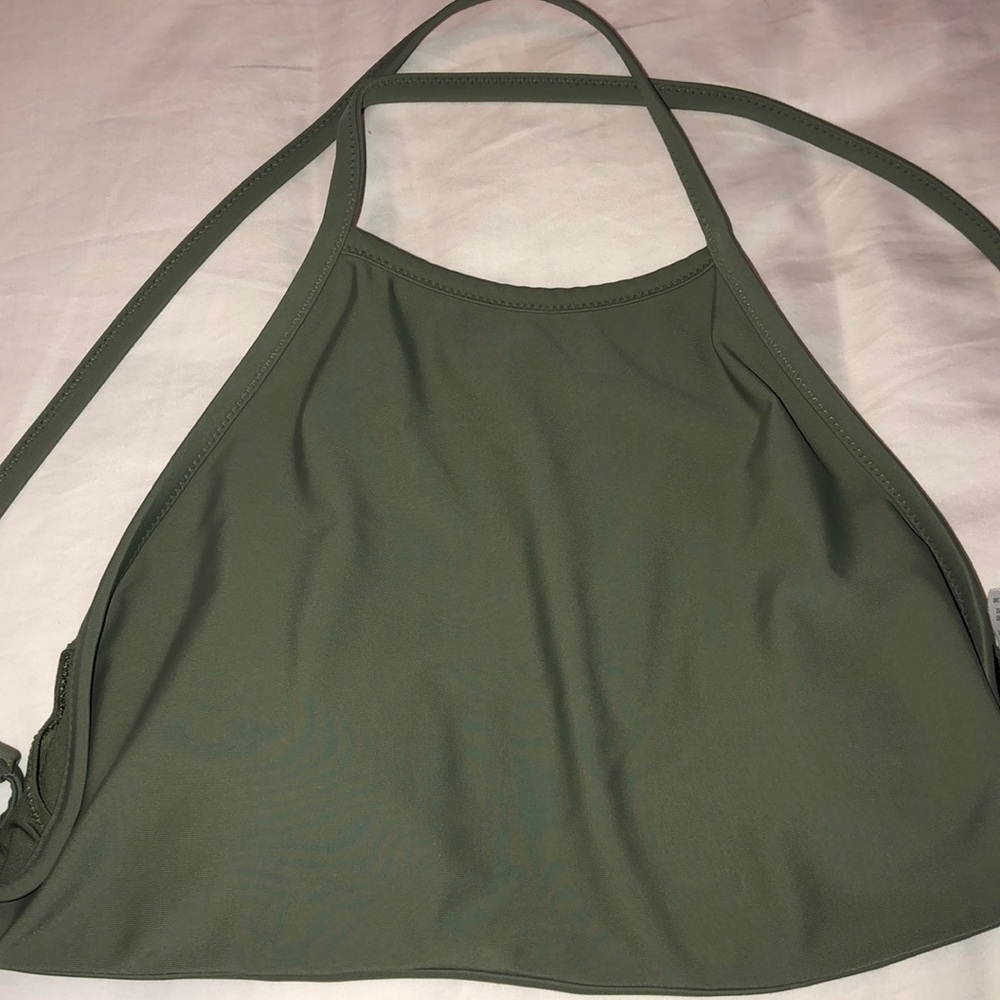 aerie olive green swimsuit!! Top and bottom!!